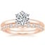 14K Rose Gold Six-Prong 2mm Comfort Fit Ring with Marseille Diamond Ring (1/3 ct. tw.)