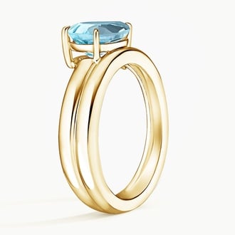 Talia Pear Sky Blue Topaz Pinky Ring