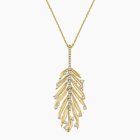 Jane Goodall Luxe Palm Leaf Lab Diamond Pendant Necklace (1/2 ct. tw.)