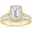 18KY Moissanite Joy Diamond Ring (1/3 ct. tw.) with Bliss Diamond Ring (1/5 ct. tw.), smalltop view