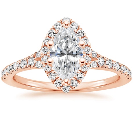 14K Rose Gold Joy Diamond Ring (1/3 ct. tw.) with Bliss Diamond Ring (1/5 ct. tw.)