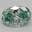 1.59 Ct. Fancy Vivid Green Oval Lab Grown Diamond