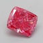 1.51 Ct. Fancy Vivid  Pink Cushion Lab Grown Diamond