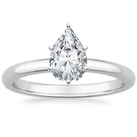 18K White Gold Six-Prong 2mm Comfort Fit Bridal Set