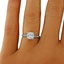 The Adrielle Ring, smalltop view on a hand
