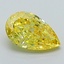 1.13 Ct. Fancy Vivid Yellow Pear Lab Grown Diamond