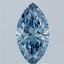 2.38 Ct. Fancy Vivid Blue Marquise Lab Grown Diamond