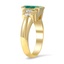 The Halie Ring, smalltop view on a hand