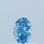 0.35 Ct. Fancy Vivid  Blue Oval Lab Grown Diamond