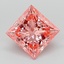 2.10 Ct. Fancy Vivid Pink Princess Lab Grown Diamond