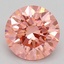 0.90 Ct. Fancy Vivid Pink Round Lab Grown Diamond