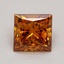 1.58 Ct. Fancy Deep Orange Princess Lab Grown Diamond
