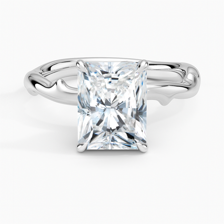 18K White Gold Rose Thorn Hidden Accent Diamond Ring (1/4 ct. tw.)
