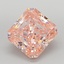 4.01 Ct. Fancy Vivid  Pink Cushion Lab Grown Diamond