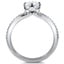 Nature-Inspired Compass Point Diamond Ring, smallside view