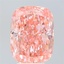 4.00 Ct. Fancy Vivid Pink Cushion Lab Grown Diamond