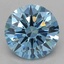 2.10 Ct. Fancy Intense Greenish Blue Round Lab Grown Diamond
