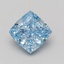 5.09 Ct. Fancy Vivid Blue Cushion Lab Grown Diamond