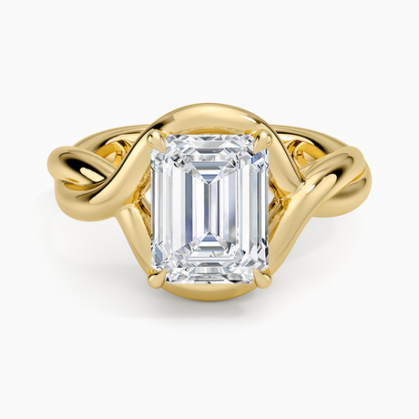 Bypass Twist Bezel Solitaire Diamond Ring