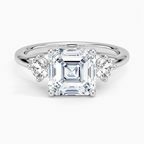 18K White Gold Luxe Floating Three Stone Diamond Ring (1/3 ct. tw.)