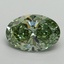 3.05 Ct. Fancy Vivid Green Oval Lab Grown Diamond