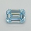 1.02 Ct. Fancy Intense Blue Emerald Lab Grown Diamond