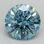 5.24 Ct. Fancy Vivid Blue Round Lab Grown Diamond