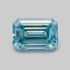 0.72 Ct. Fancy Vivid Blue Emerald Lab Grown Diamond