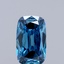 1.42 Ct. Fancy Vivid Blue Cushion Lab Grown Diamond