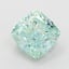 2.13 Ct. Fancy Vivid  Green Cushion Lab Grown Diamond