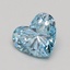 1.29 Ct. Fancy Intense Blue Heart Lab Grown Diamond