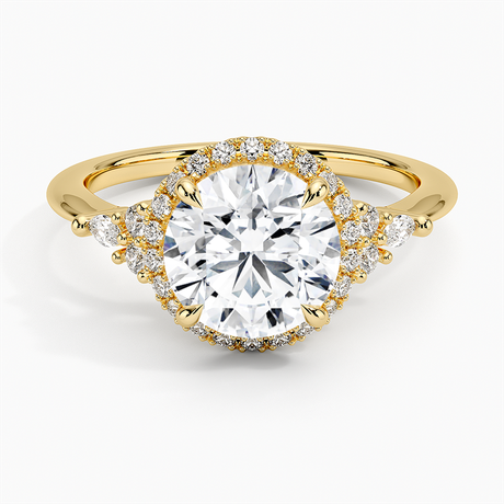 18K Yellow Gold Nadia Halo Diamond Ring (1/4 ct. tw.)