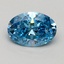 0.51 Ct. Fancy Vivid Blue Oval Lab Grown Diamond