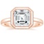 14K Rose Gold Blair Bezel Ring, smalltop view