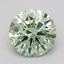 0.57 Ct. Fancy Intense  Green Round Lab Grown Diamond