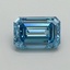 1.30 Ct. Fancy Vivid Blue Emerald Lab Grown Diamond