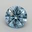 1.00 Ct. Fancy Vivid Blue Round Lab Grown Diamond