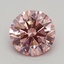 0.57 Ct. Fancy Vivid Pink Round Lab Grown Diamond