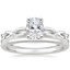 18K White Gold Unity Ring with Petite Comfort Fit Wedding Ring