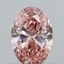 1.06 Ct. Fancy Intense Brownish Pink Oval Lab Grown Diamond
