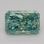 1.09 Ct. Fancy Vivid Green Radiant Lab Grown Diamond