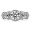 Custom Budding Milgrain Bezel Diamond Ring