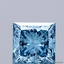 1.58 Ct. Fancy Vivid Blue Princess Lab Grown Diamond