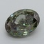 3.08 Ct. Fancy Vivid  Green Oval Lab Grown Diamond