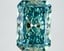 4.03 Ct. Fancy Vivid Bluish Green Radiant Lab Grown Diamond