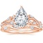 14K Rose Gold Begonia Vine Diamond Ring (1/2 ct. tw.) with Winding Willow Diamond Ring