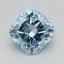 0.84 Ct. Fancy Intense Blue Cushion Lab Grown Diamond