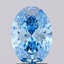2.05 Ct. Fancy Vivid Blue Oval Lab Grown Diamond