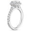 18K White Gold Sienna Halo Half Coverage Diamond Ring, smallside view