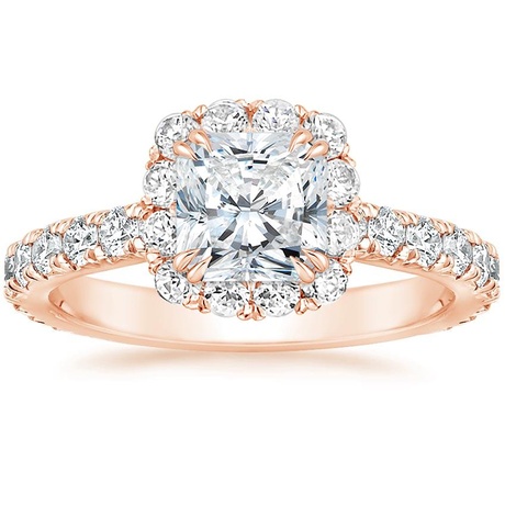 14K Rose Gold Luxe Sienna Halo Diamond Bridal Set (1 3/8 ct. tw.)